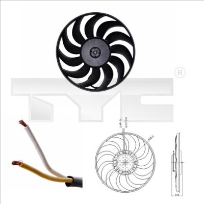 Fan, engine cooling TYC 802-0051