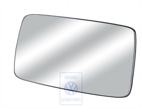 Mirror glass (aspherical- wide angle) with plate left, left lhd AUDI / VOLKSWAGEN 1H1857521C