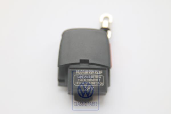 Sender unit for radio- controlled central locking (oval key pad) 3 buttons AUDI / VOLKSWAGEN 1J0959753F 2