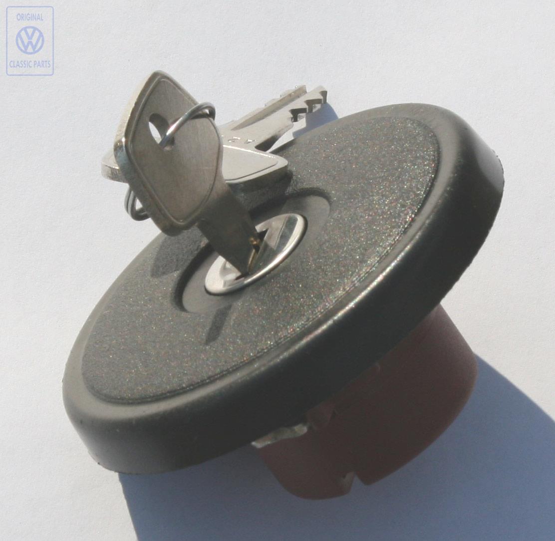 Cap, lockable for single key system with separate lock cylinder but without tumblers, springs and keys for fuel tank profile n AUDI / VOLKSWAGEN 251201551H