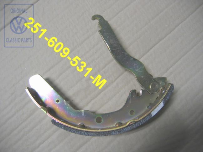 Brake shoe with lining and brake lever left AUDI / VOLKSWAGEN 251609531M