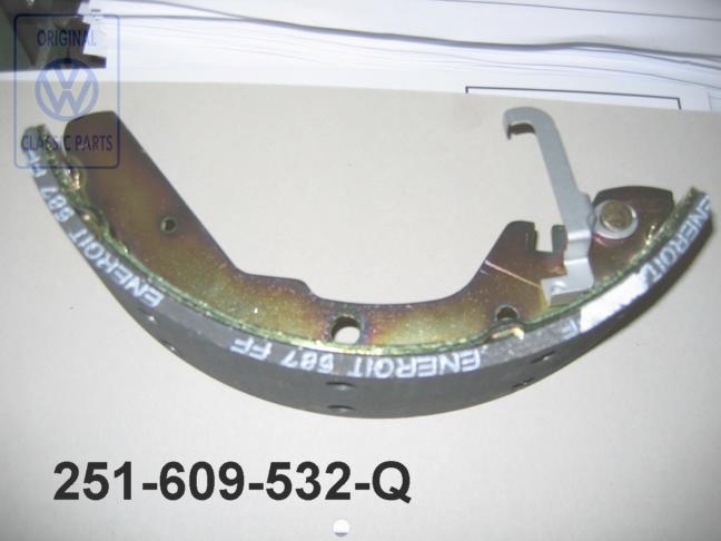 Brake shoe with lining and adjusting lever right AUDI / VOLKSWAGEN 251609532Q