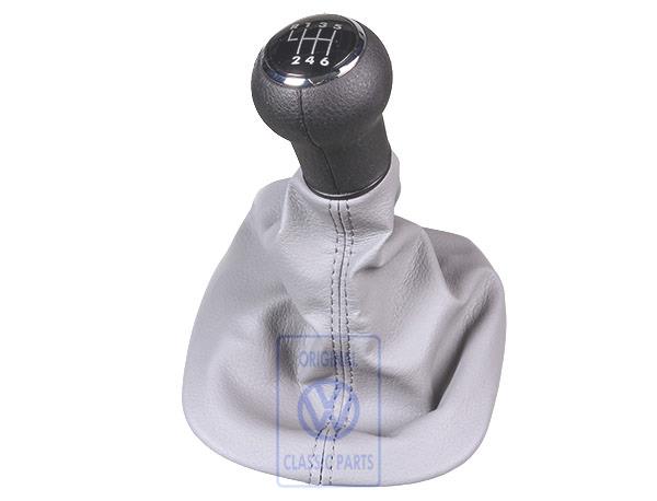 Gearstick knob with boot for gearstick lever (leatherette) AUDI / VOLKSWAGEN 3B0711113AKFEV