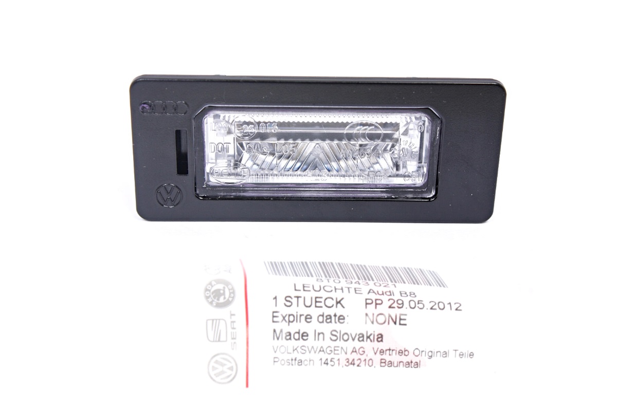 Licence plate light AUDI / VOLKSWAGEN 8T0943021