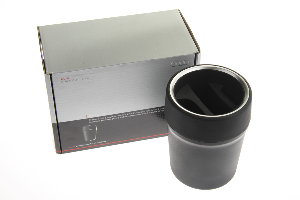 Filling cup for cup holder black/chrome AUDI / VOLKSWAGEN 8V0061106