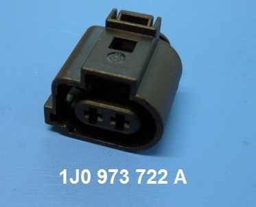 Flat contact housing with contact locking mechanism 2 pin SEAT 1J0973722A