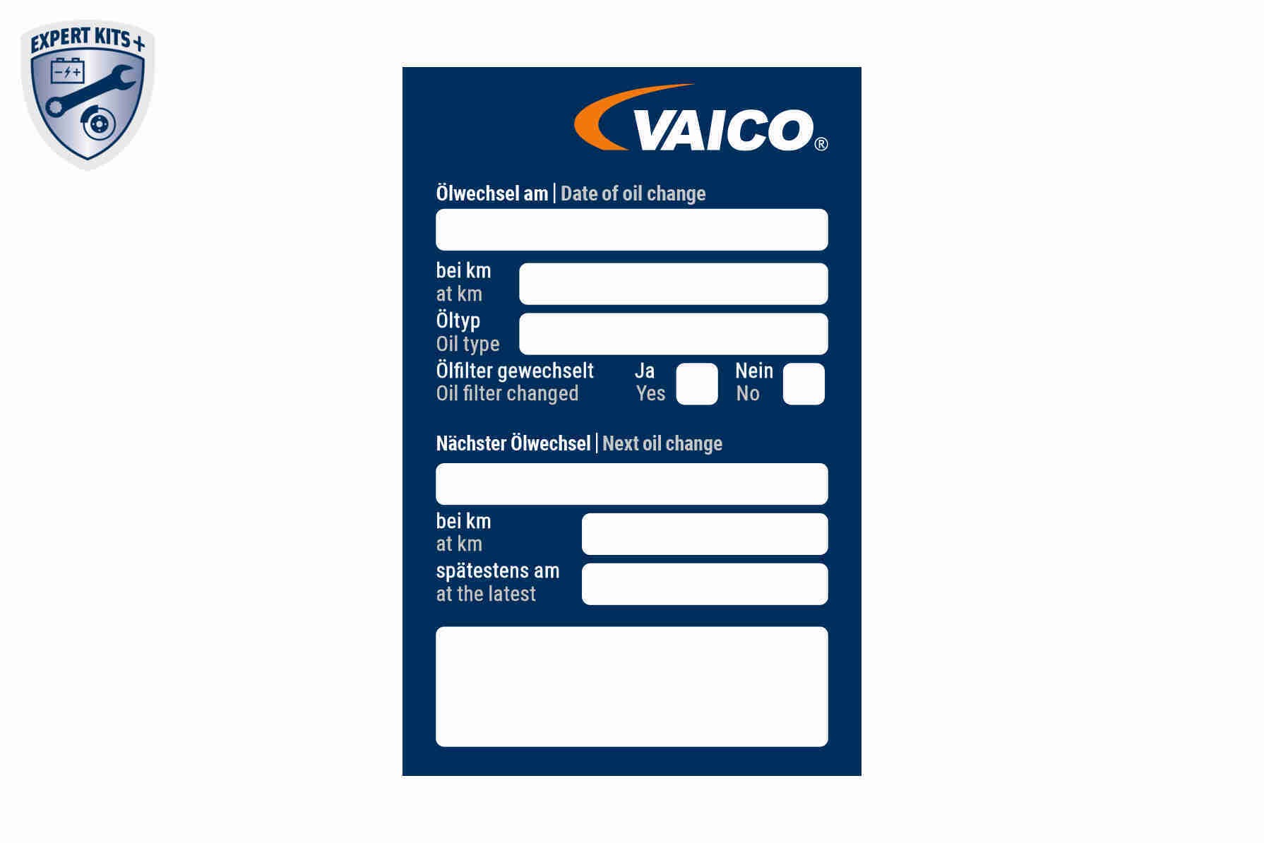 Parts Set, maintenance service VAICO V60-3009 6