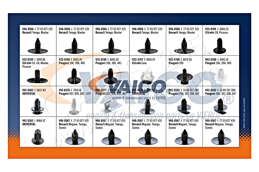 Assortment, fasteners VAICO V99-1034 2