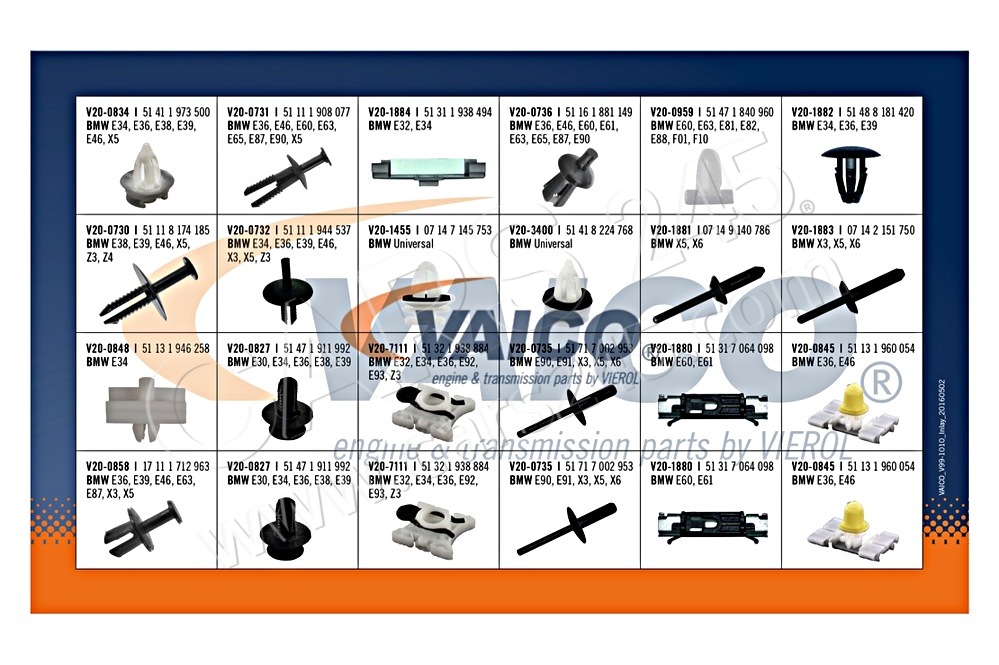 Assortment, fasteners VAICO V99-1010 2