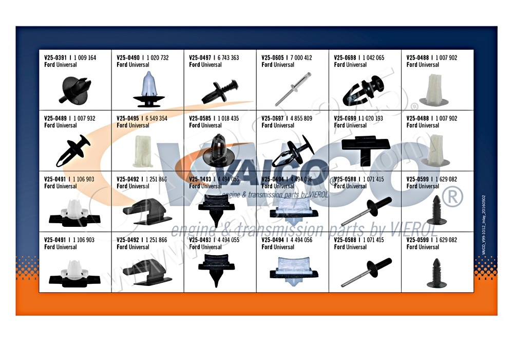 Assortment, fasteners VAICO V99-1012 2