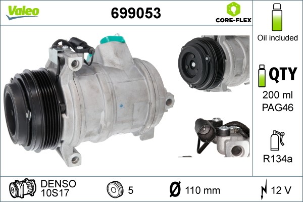 Compressor, air conditioning VALEO 699053