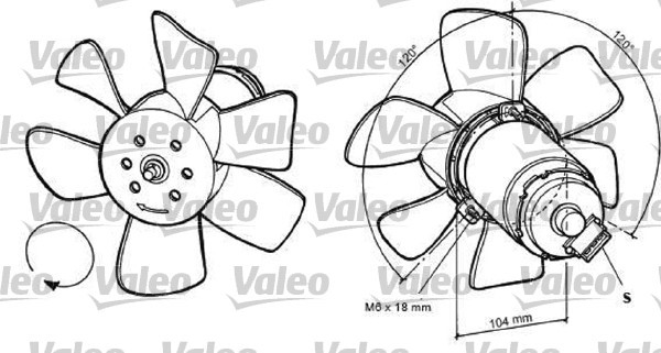 Fan, engine cooling VALEO 698368