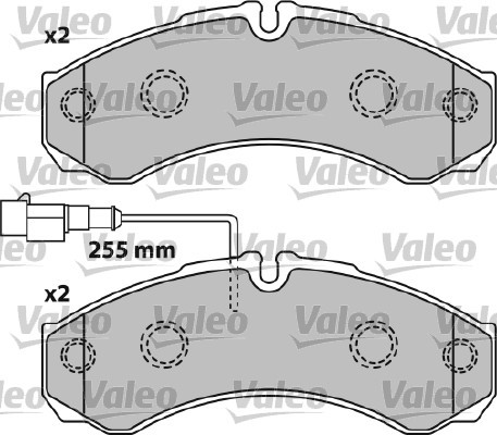 Brake Pad Set, disc brake VALEO 541739 3