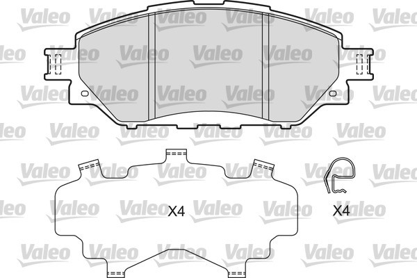 Brake Pad Set, disc brake VALEO 601681