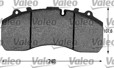 Brake Pad Set, disc brake VALEO 541715