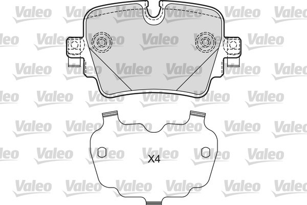 Brake Pad Set, disc brake VALEO 601670