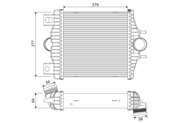 Charge Air Cooler VALEO 818384