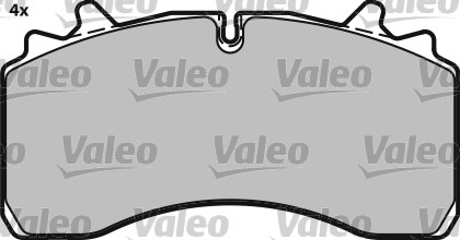 Brake Pad Set, disc brake VALEO 541682 2