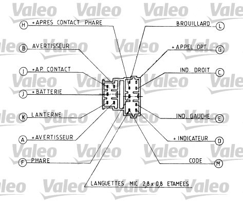 Steering Column Switch VALEO 251162 2