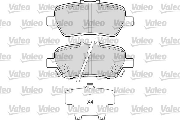 Brake Pad Set, disc brake VALEO 601674