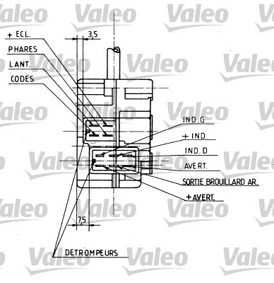 Steering Column Switch VALEO 251154 2