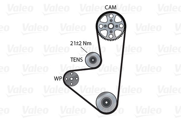 Water Pump & Timing Belt Kit VALEO 614566 2