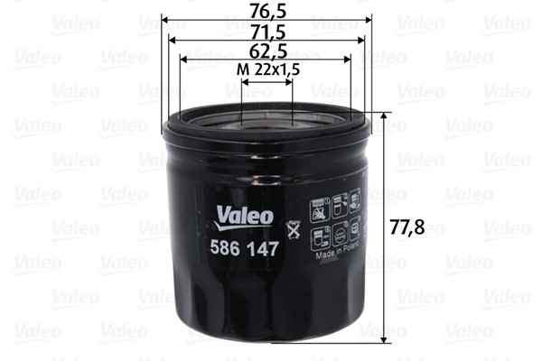 Oil Filter VALEO 586147