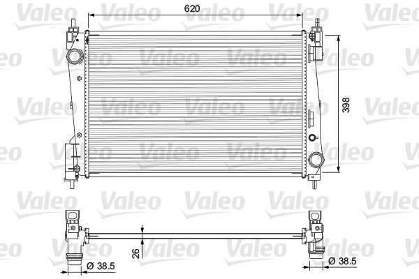 Radiator, engine cooling VALEO 701717