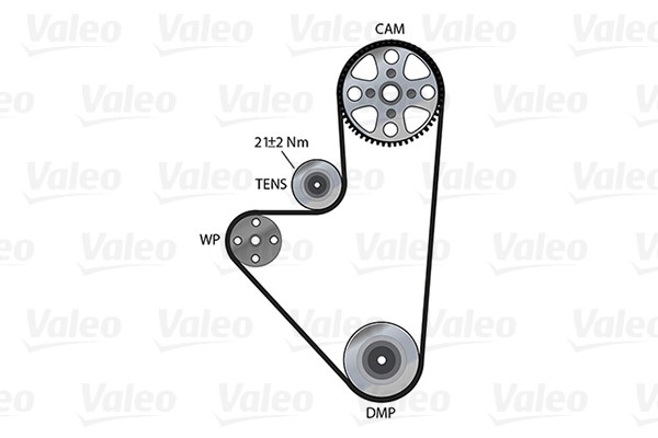 Water Pump & Timing Belt Kit VALEO 614515 2