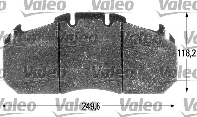 Brake Pad Set, disc brake VALEO 541699