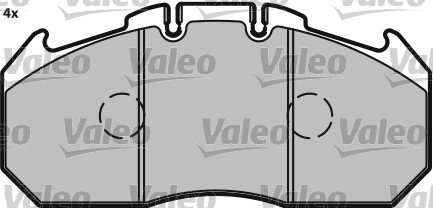 Brake Pad Set, disc brake VALEO 541699 2