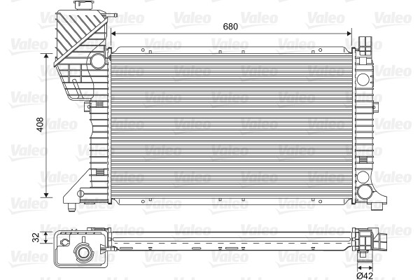 Radiator, engine cooling VALEO 701589