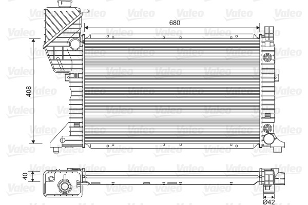 Radiator, engine cooling VALEO 732472