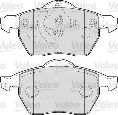 Brake Pad Set, disc brake VALEO 598401