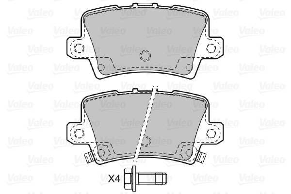 Brake Pad Set, disc brake VALEO 598849 2