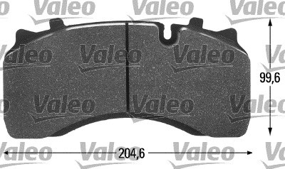 Brake Pad Set, disc brake VALEO 541693