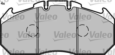 Brake Pad Set, disc brake VALEO 541700 3