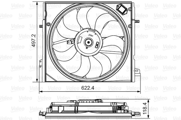 Fan, engine cooling VALEO 698582