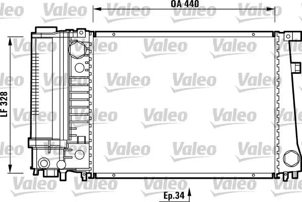 Radiator, engine cooling VALEO 731510