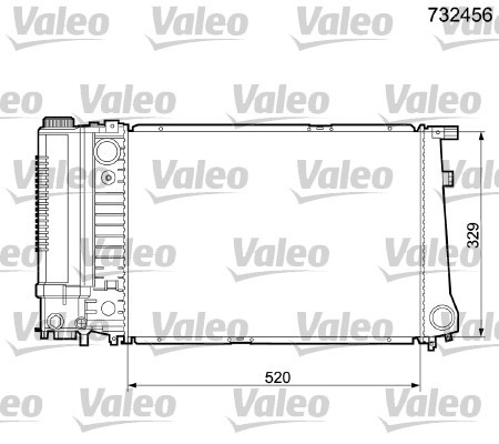 Radiator, engine cooling VALEO 732456