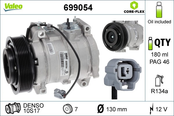 Compressor, air conditioning VALEO 699054