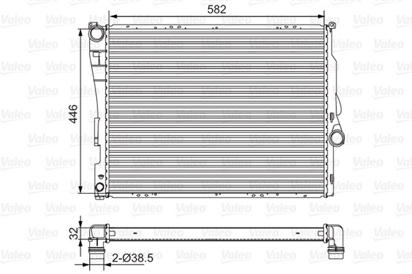 Radiator, engine cooling VALEO 701523
