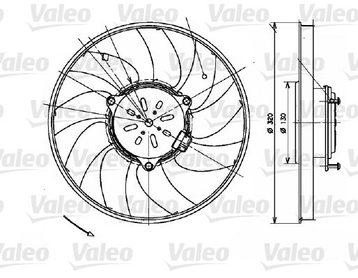 Fan, engine cooling VALEO 696082