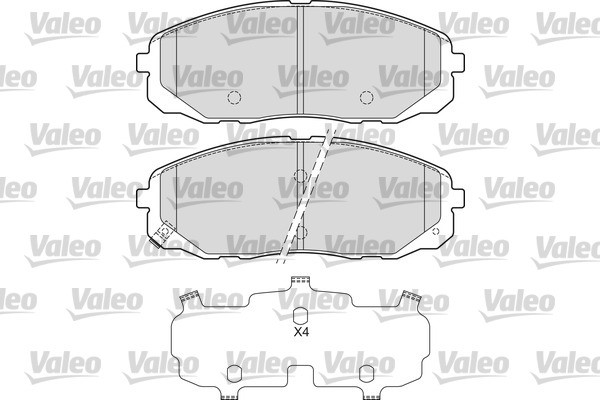 Brake Pad Set, disc brake VALEO 601682