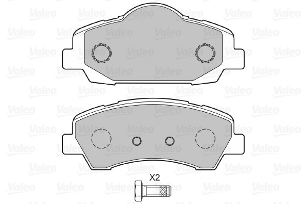 Brake Pad Set, disc brake VALEO 601371 2