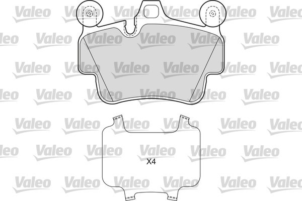Brake Pad Set, disc brake VALEO 601672