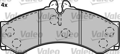 Brake Pad Set, disc brake VALEO 541664 2