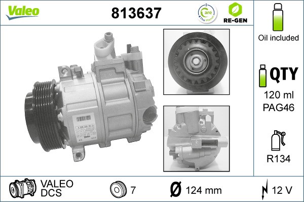 Compressor, air conditioning VALEO 813637