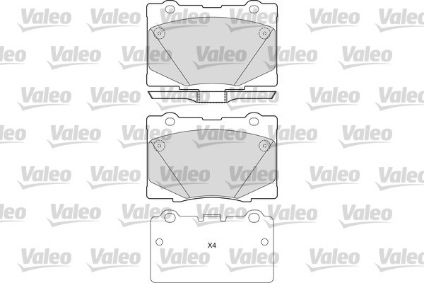 Brake Pad Set, disc brake VALEO 601669