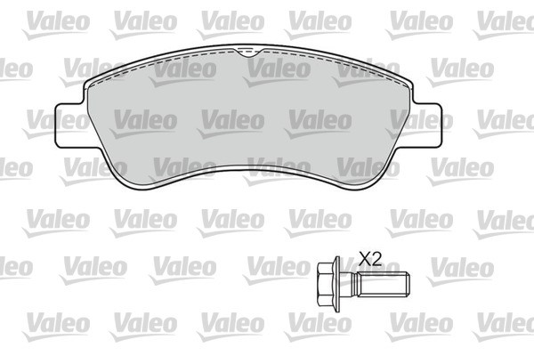 Brake Pad Set, disc brake VALEO 601464 2